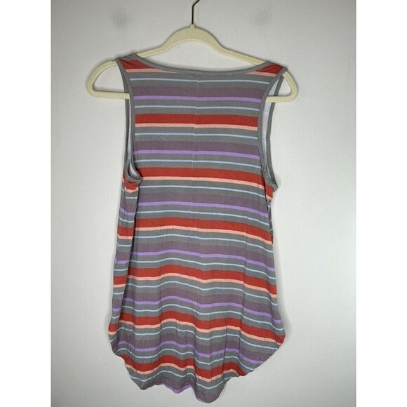 Torrid Super Soft Knit Tank Colorful Striped Womens V Neck Tank Top Size 00 - Picture 7 of 8